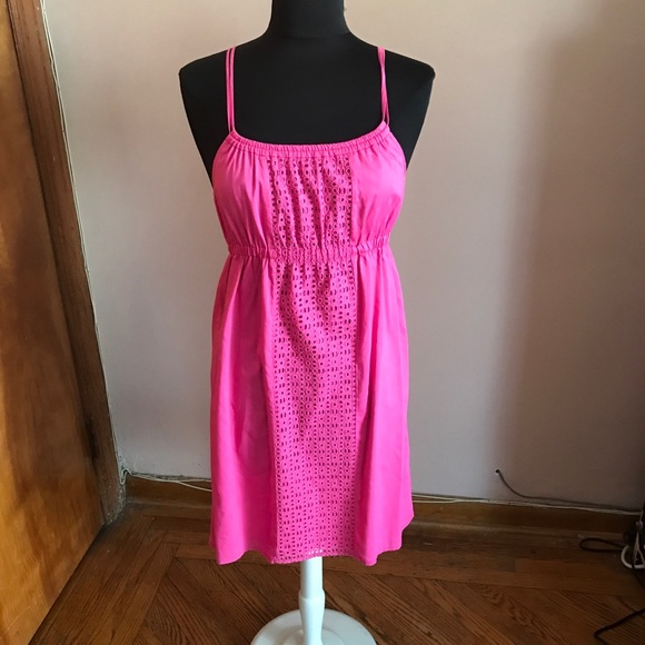 J. Crew Dresses & Skirts - J Crew hot pink eyelet sun dress